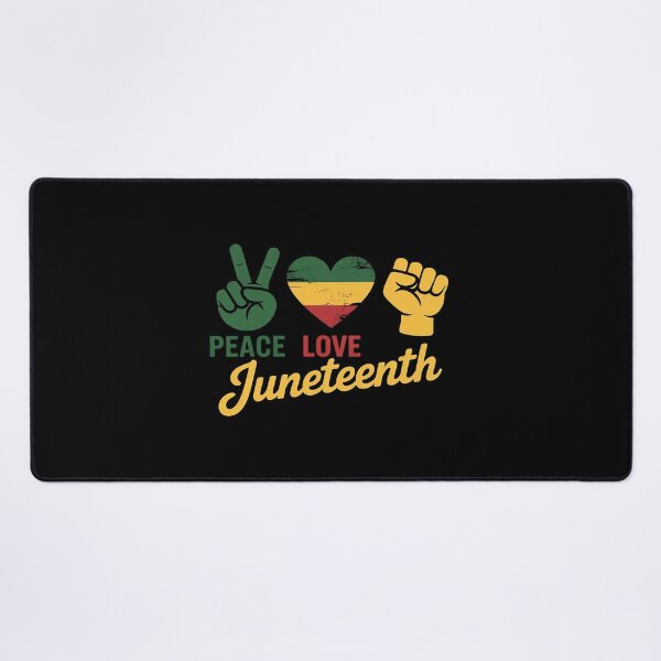 Item preview, Peace Love Juneteenth with african flag heart and fist designed and sold by joedavila.