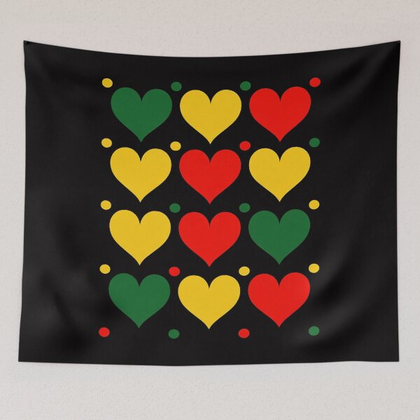 Item preview, Heart Pattern Juneteenth Black History African American Flag designed and sold by jewellmeyers.
