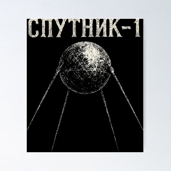 Item preview, Sputnik-1 Distressed Retro Vintage Satellite designed and sold by Mortisigil.