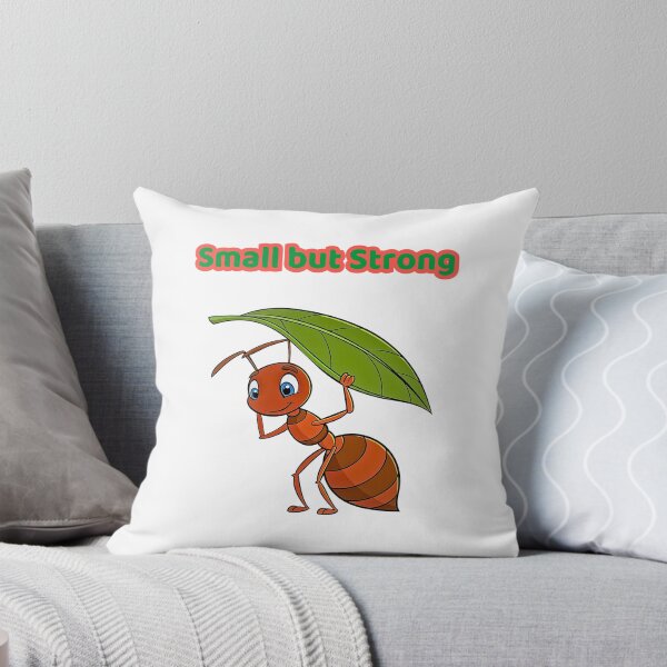 Item preview, Small but Strong – Cute Ant Lifting a Big Leaf for Kids designed and sold by AME Kids Designs.