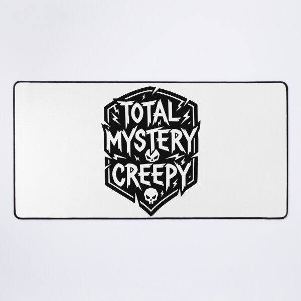Item preview, Total Mystery Creepy – Dark Horror Typography Black & White Design designed and sold by Timegraf.