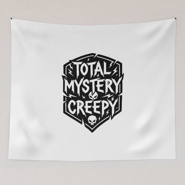 Item preview, Total Mystery Creepy – Dark Horror Typography Black & White Design designed and sold by Timegraf.