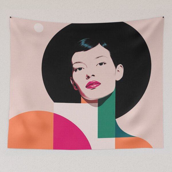 Item preview, Modern Muse – Geometric Goddess Portrait designed and sold by joycrysstudio.