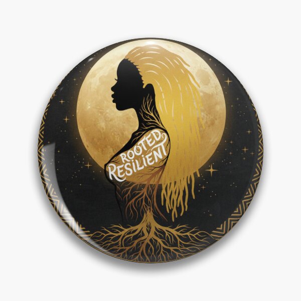 Item preview, Silhouetted Woman Merging with Golden Earth Roots designed and sold by soulwisdommovement.