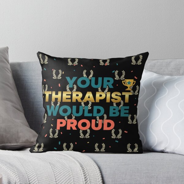Item preview, Your Therapist Would Be Proud Funny Mental Health Sticker - Therapy Humor Self Care Gift designed and sold by RealVibeVault.