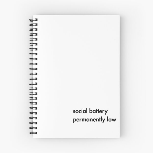 Item preview, Social battery permanently low - Inrovert Gen Z Quote Minimal Typography  designed and sold by MoodinFonts.