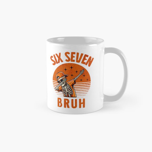 Item preview, Dabbing Skeleton Six Seven Bruh Vintage Sunset designed and sold by NosandEdgy.