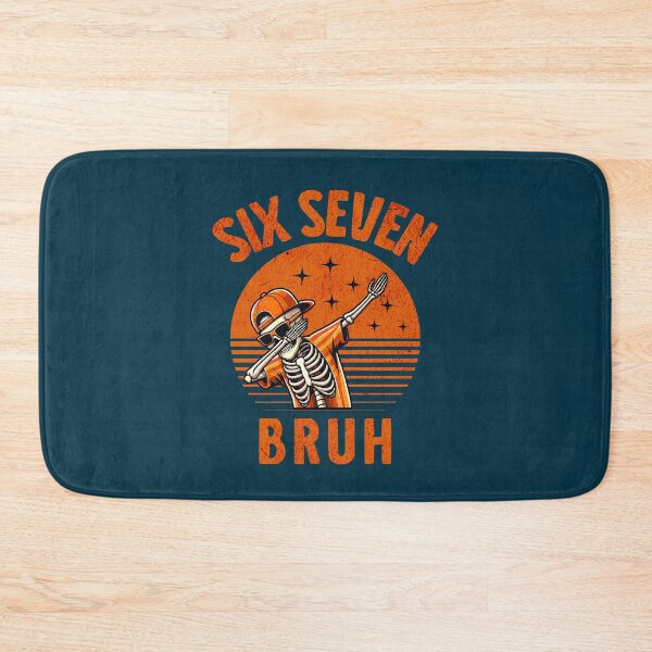 Item preview, Dabbing Skeleton Six Seven Bruh Vintage Sunset designed and sold by NosandEdgy.