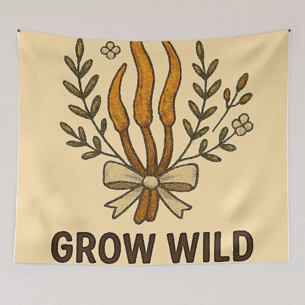 Item preview, Grow Wild – Cottagecore Cordyceps Mushroom Bouquet designed and sold by LuxuryApparels.