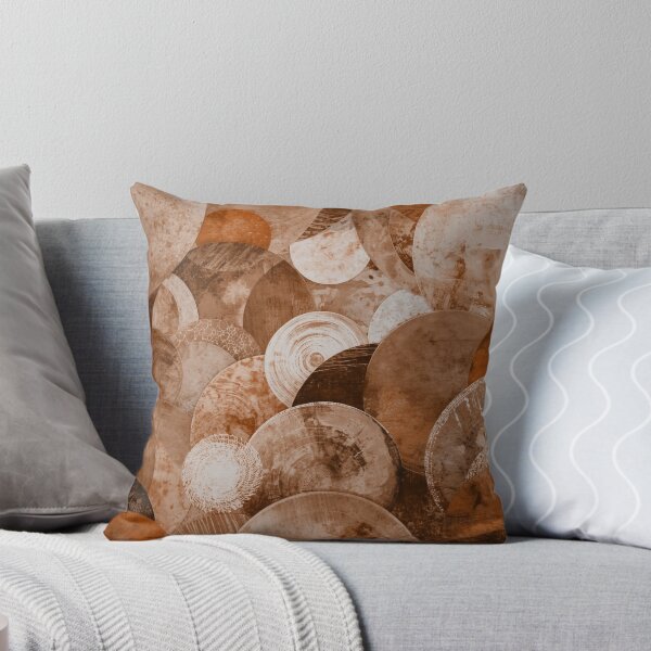 Item preview, Brown circles with abstract patterns, round shapes in brownish natural tones designed and sold by angel-cat-22.