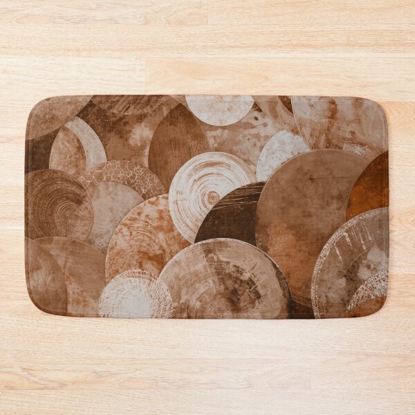 Item preview, Brown circles with abstract patterns, round shapes in brownish natural tones designed and sold by angel-cat-22.