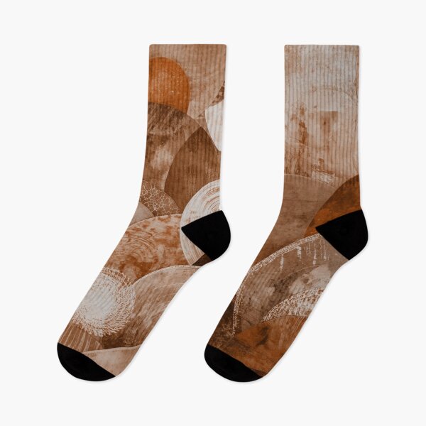 Item preview, Brown circles with abstract patterns, round shapes in brownish natural tones designed and sold by angel-cat-22.