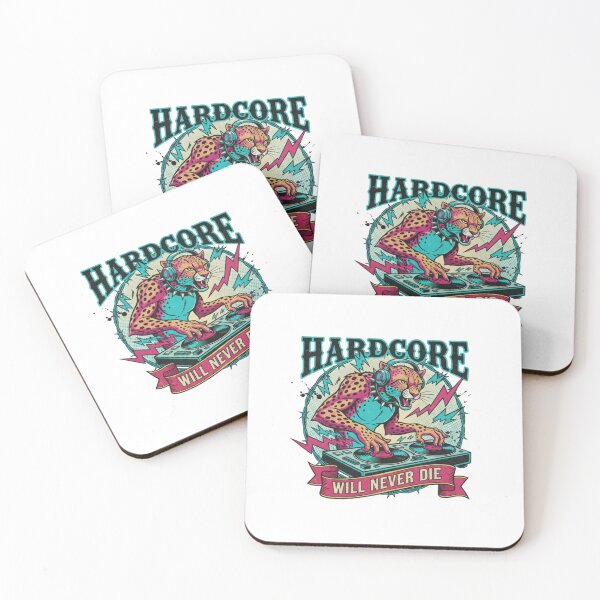 Item preview, Hardcore will never die leopard DJ designed and sold by RichTeeDesigns.