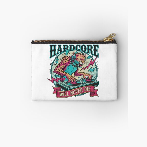 Item preview, Hardcore will never die leopard DJ designed and sold by RichTeeDesigns.