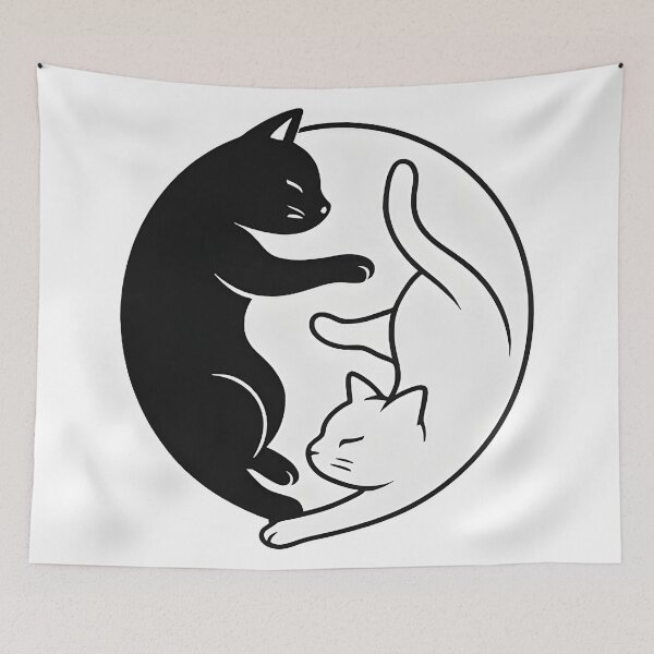 Item preview, tai chi cat Yin–Yang Tai Chi cat concept designed and sold by Uglyandcute.