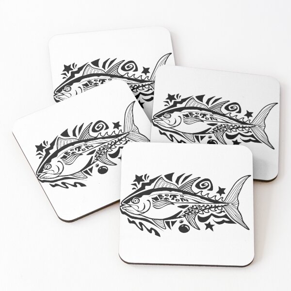 Item preview, Fish Line Art designed and sold by catpinemint.