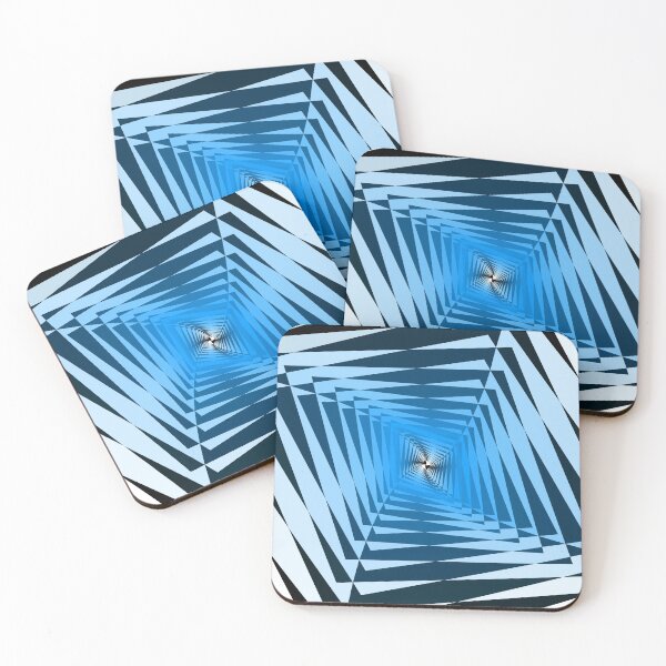 Item preview, Twisting Geometric Abstraction in Blue, Abstract Art designed and sold by DDJust4U.