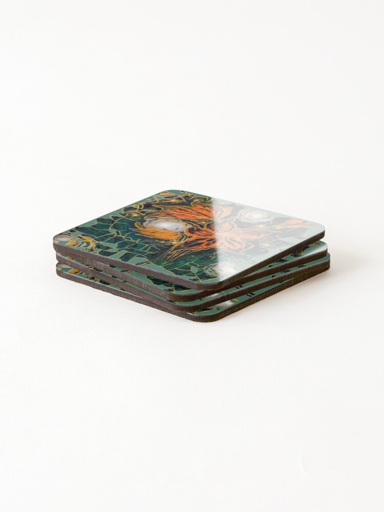 Thumbnail 4 of 5, Coasters (Set of 4), Fragmented Warmth designed and sold by RuneLabyrinth.