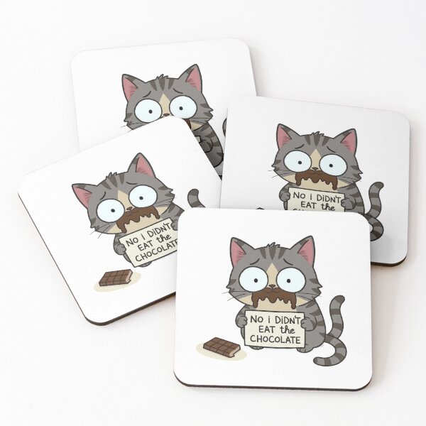 Item preview, Cat Denies Eating Chocolate with Clear Evidence designed and sold by PluffyPanda.