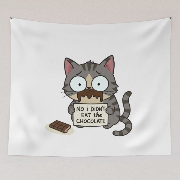 Item preview, Cat Denies Eating Chocolate with Clear Evidence designed and sold by PluffyPanda.