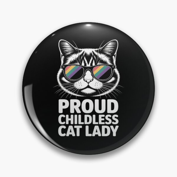 Item preview, Proud Childless Cat Lady LGBT Gay Pride Lesbian Liberal designed and sold by traceydowns.