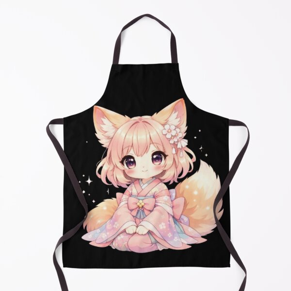 Item preview, Cute Kawaii Anime Fox Girl – Pastel Kimono Aesthetic designed and sold by CutePearlStudio.