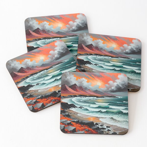 Item preview, Ember Coast Beneath a Burning Sky designed and sold by olusion.