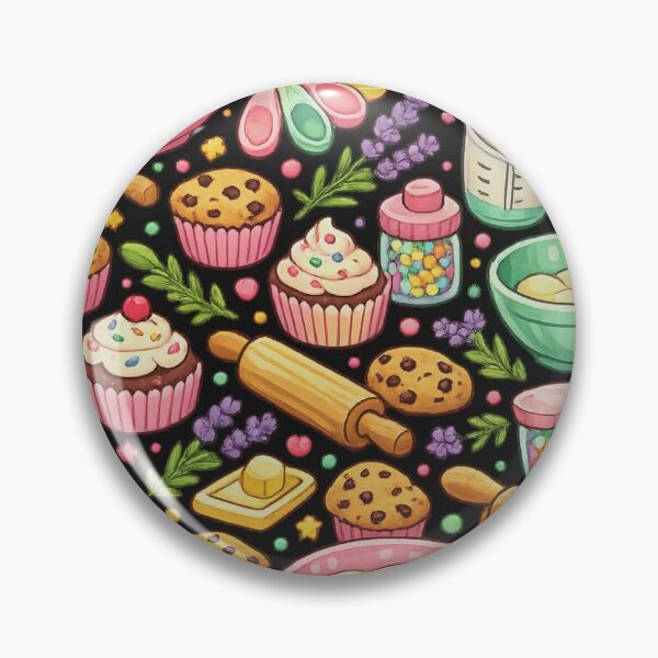 Item preview, Whimsical Cozy Baking Pattern | Seamless Cupcakes, Cookies, Muffins & Kitchen Utensils designed and sold by MeghannsMinimalMeals.