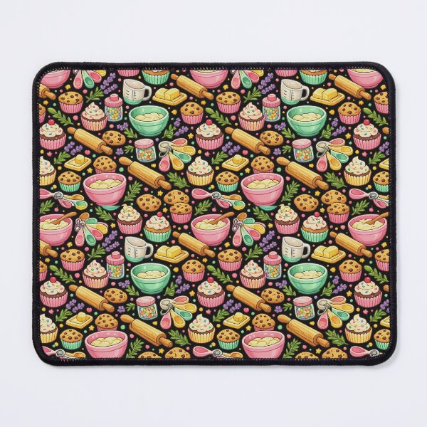 Item preview, Whimsical Cozy Baking Pattern | Seamless Cupcakes, Cookies, Muffins & Kitchen Utensils designed and sold by MeghannsMinimalMeals.