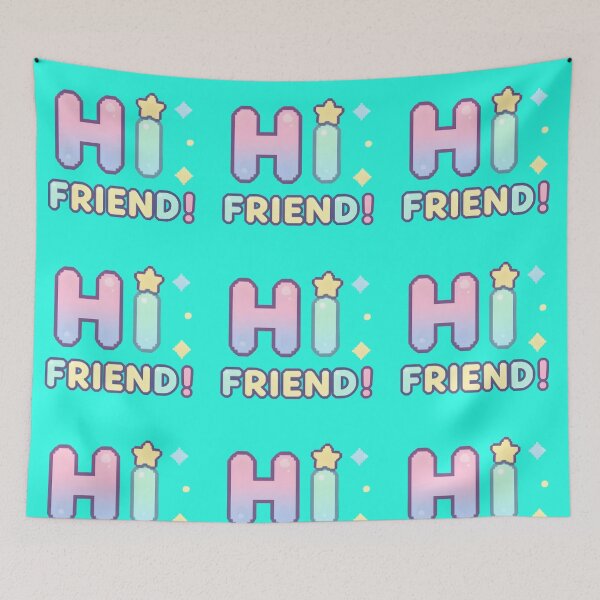 Item preview, HI FRIEND! – Cute Chibi Pixel Art Text designed and sold by GraphGUY.