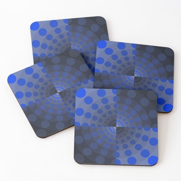 Item preview, Asymmetric Layout in Circles in Blue, Abstract Art designed and sold by DDJust4U.