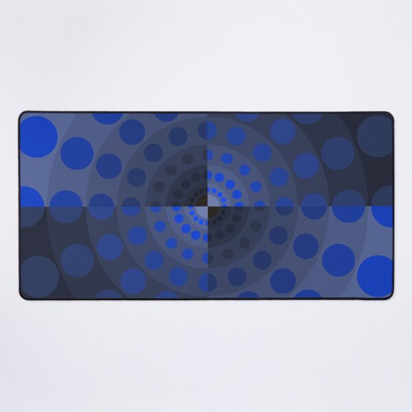 Item preview, Asymmetric Layout in Circles in Blue, Abstract Art designed and sold by DDJust4U.
