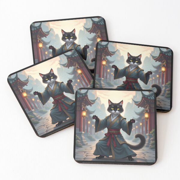 Item preview, tai chi cat Mystical Tai Chi master cat designed and sold by Uglyandcute.