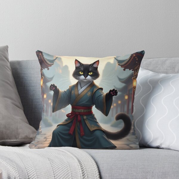 Item preview, tai chi cat Mystical Tai Chi master cat designed and sold by Uglyandcute.