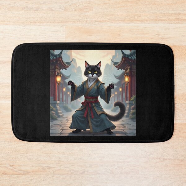 Item preview, tai chi cat Mystical Tai Chi master cat designed and sold by Uglyandcute.