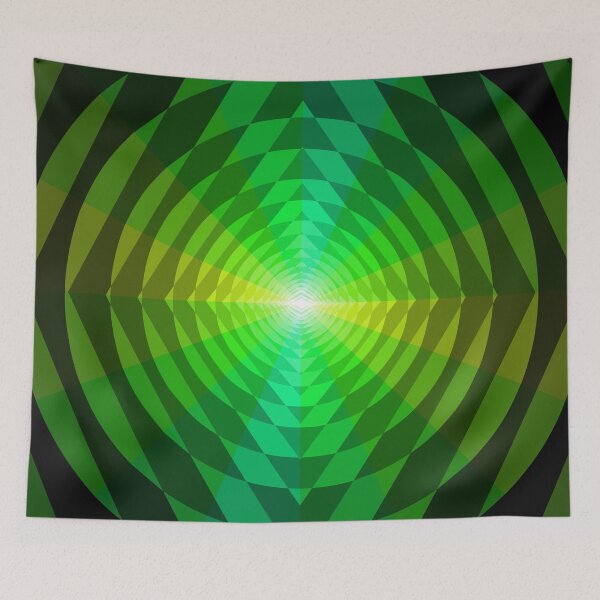 Item preview, Geometric Pattern In Green, Geometric Abstraction, Abstract Art designed and sold by DDJust4U.