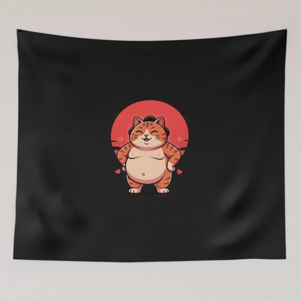 Item preview, Chubby Sumo Cat Valentine Japan designed and sold by yaginoie.