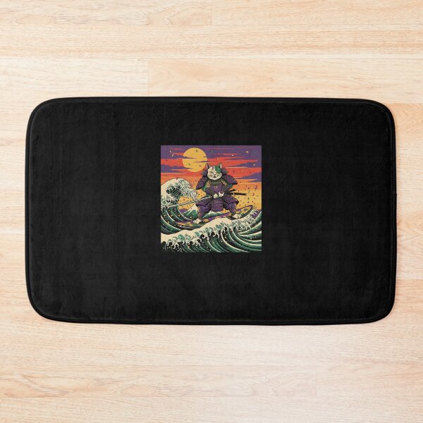 Item preview, Carnival Wave Samurai Cat – Japanese Mardi Gras Ukiyo-e designed and sold by yaginoie.