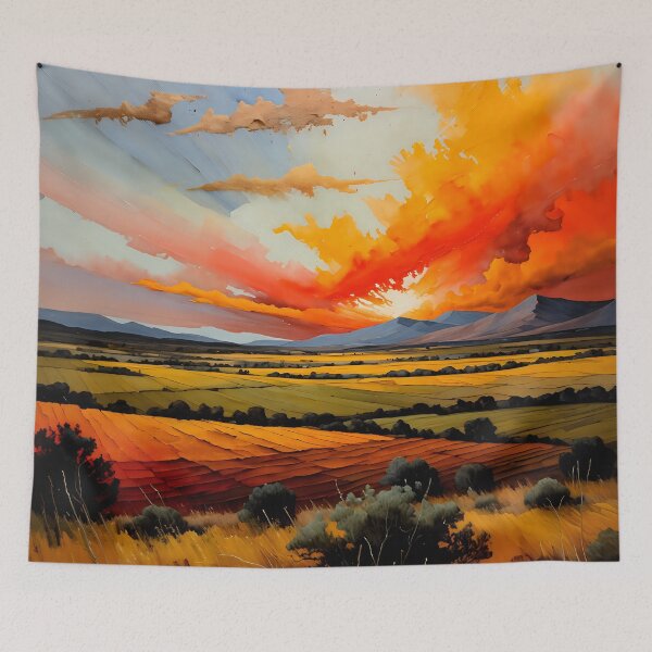 Item preview, Fields of Fire Beneath a Painted Sky designed and sold by olusion.
