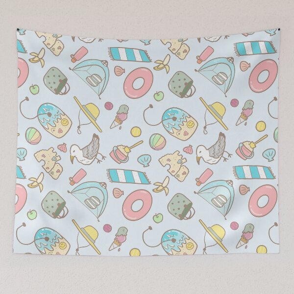Item preview, Cute summer beach (blue) designed and sold by HarunaMcDesigns.