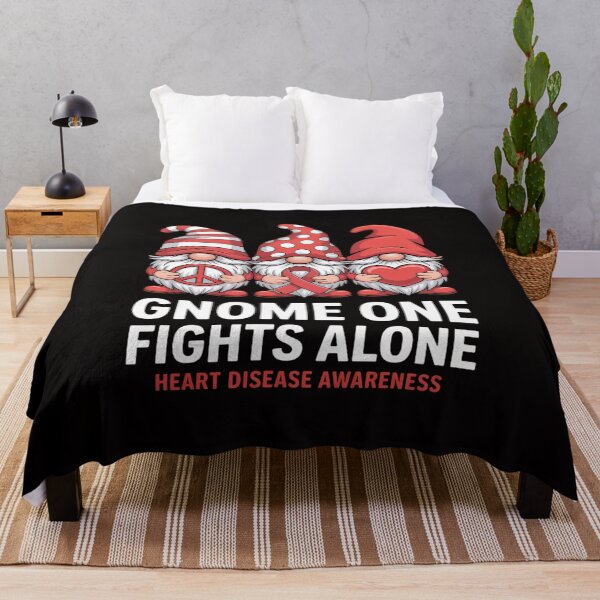 Item preview, Heart Disease Awareness Gnome One Fights Alone Wear designed and sold by HesterFoley.