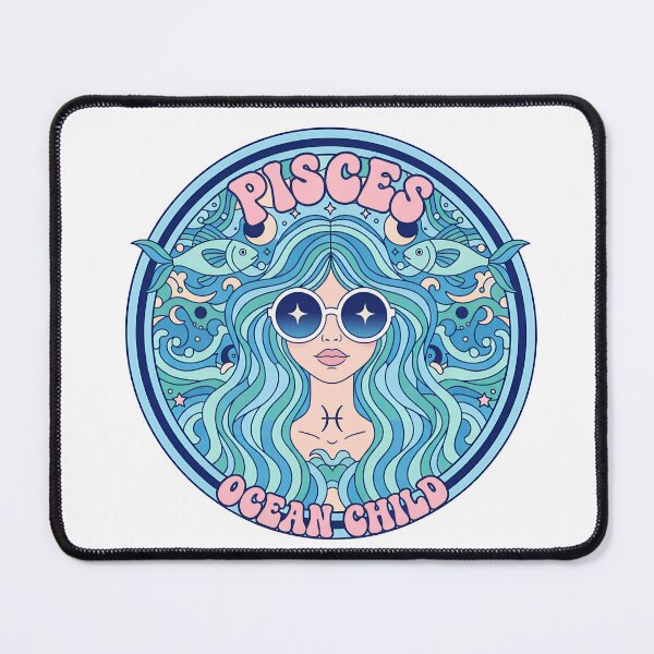 Item preview, Pisces Zodiac Art – Dreamy Astrology Illustration with Mystic Female Portrait designed and sold by Timegraf.
