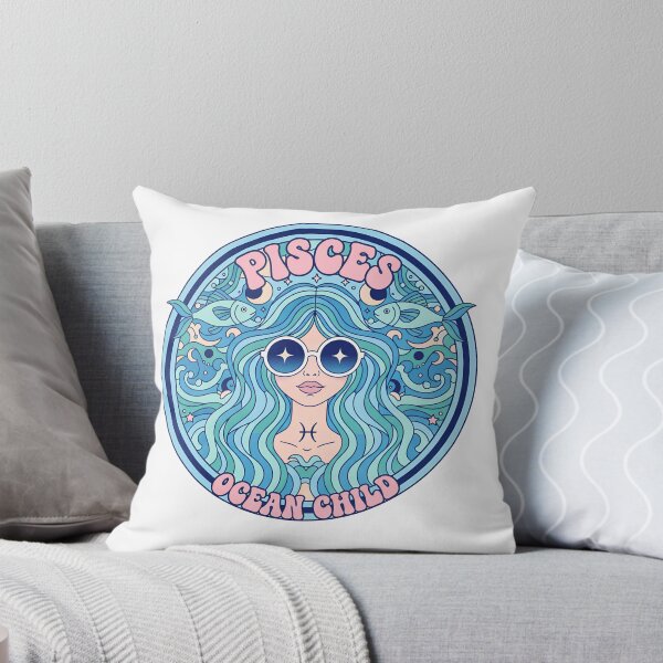 Item preview, Pisces Zodiac Art – Dreamy Astrology Illustration with Mystic Female Portrait designed and sold by Timegraf.