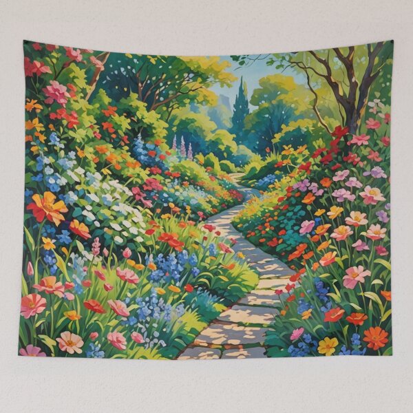 Item preview, Garden Path in Full Bloom designed and sold by LumAIere.com.