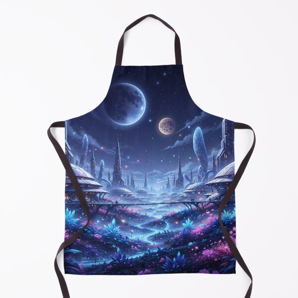 Item preview, Bioluminescent Alien Metropolis: Neon Galactic Garden designed and sold by KYOFRAME.