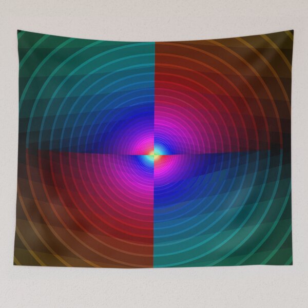 Item preview, Infinite Path, Asymmetric Design, Geometric Abstraction, Colorful, Circles, Abstract Art designed and sold by DDJust4U.