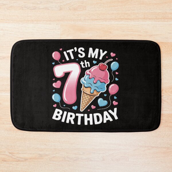 Item preview, 7th Birthday Girl 7 Years, Ice Cream, Number 7 designed and sold by HesterFoley.