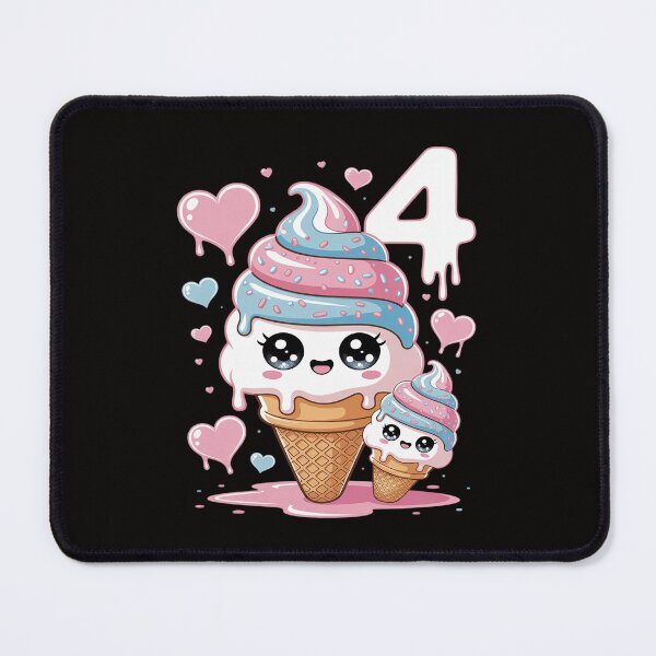 Item preview, 4th Birthday Girl 4 Years, Ice Cream, Number 4 designed and sold by HesterFoley.