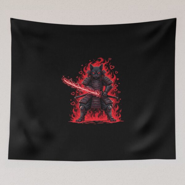 Item preview, Dark Samurai Love Cat Japan designed and sold by SWEET-TINAPAY.