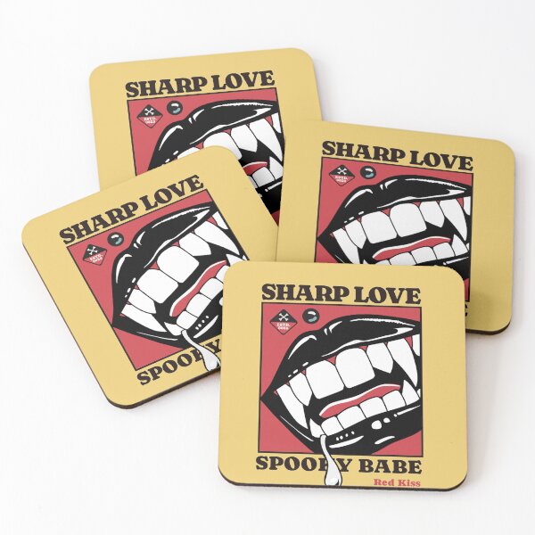 Item preview, Sharp Love – Spooky Babe Red Kiss Vampire Lips Shirt designed and sold by EliteWear212.